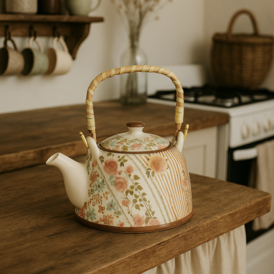 Tetera rococó mediana