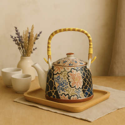 Tetera Collage Floral mediana