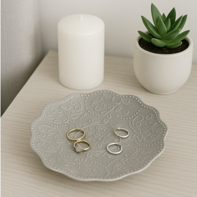 Centro de mesa 19.5 plateado 3320