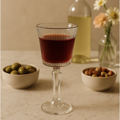 Copas de vino rayitas set x6 260 ml 0487