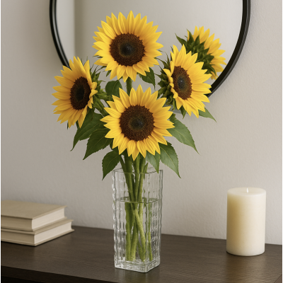 Florero de vidrio 15.5*6.5 3839