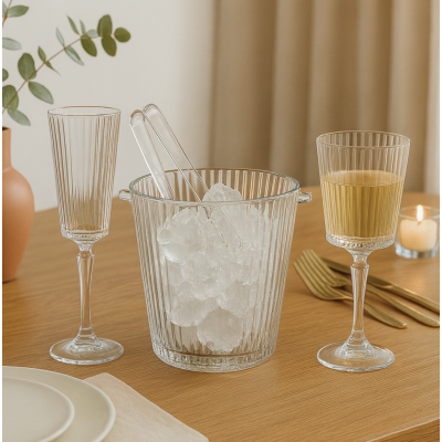 Hielera rayitas con pinza 980 ml  1407