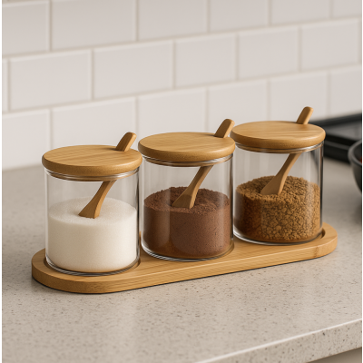 Frascos c/cuchara set x 3 14180