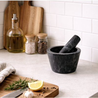 Mortero conico marmol gris 096