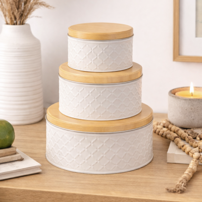 Set de latas lulet x3 Blanco