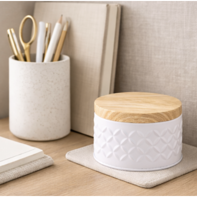 Lata Lulet redonda 10*6 blanca