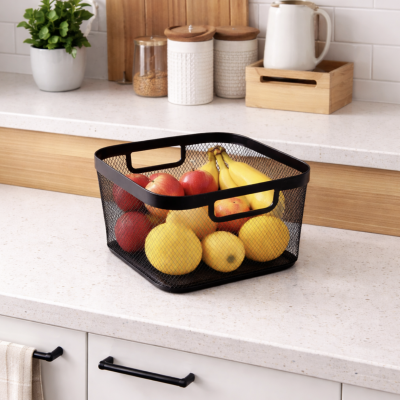 Canasto metal 24*18 negro 