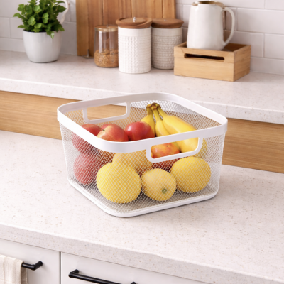 Canasto metal 24*18 blanco 