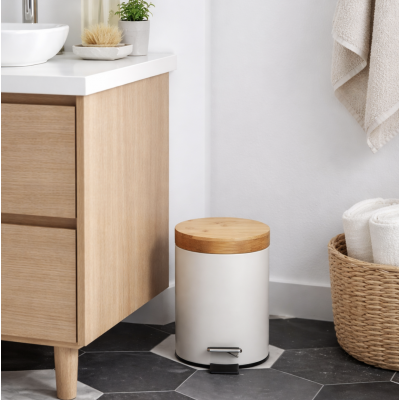 Cesto a pedal blanco 3 litros 103