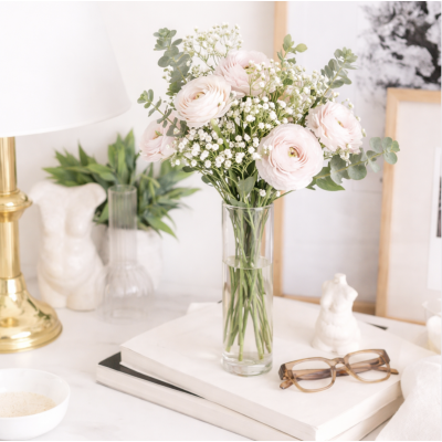 Florero vidrio cilindrico 25*4.5 9236