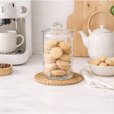 Frasco vidrio hermetico 17*9.5 6429