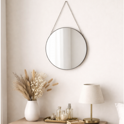 Espejo circular con cadena 30'