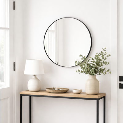 Espejo circular 50' 6350 negro 