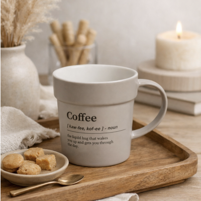 Jarro mug coffee 400 ml gris 2619