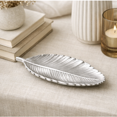 Centro de mesa hoja 26*13 plata 4202 