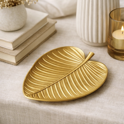 Centro de mesa hoja 31*28 dorada 4229 