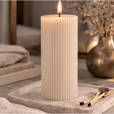 Vela de parafina LED 7.5*15 1403 marfil