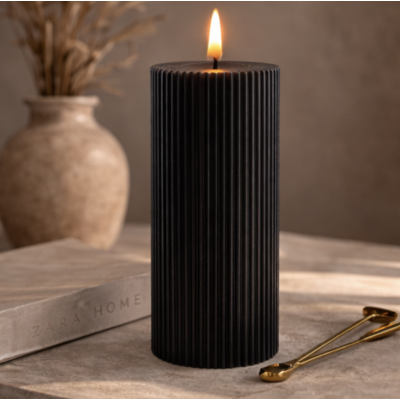 Vela de parafina LED 7.5*15 1403 negra