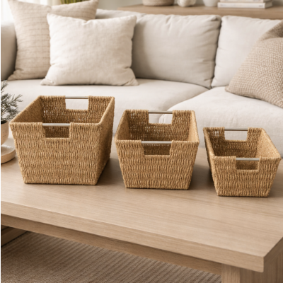 Contenedores con manija set x3 seagrass