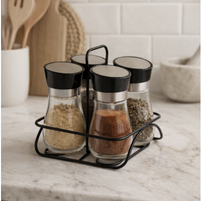 Condimenteros negros set x4 8227/1257