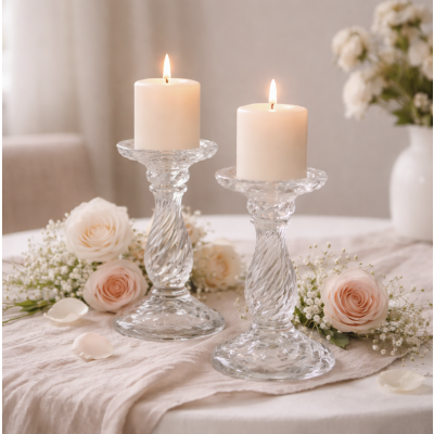 Candelabro vidrio 16cm 4548