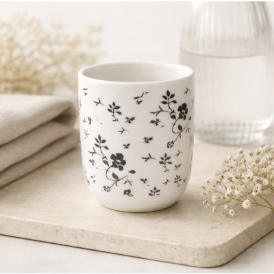 Cuenco Flores negras