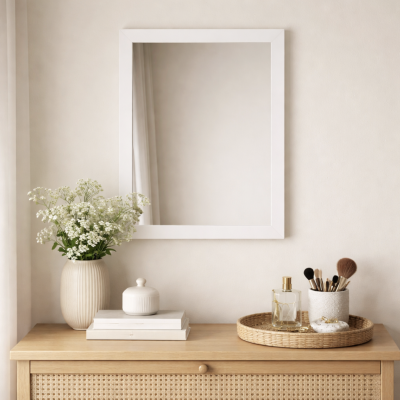 Espejo rectangular clasico 30*40 3118-34 blanco 