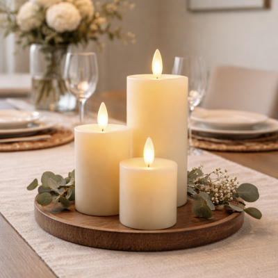 Vela con llama N*5 10*10*18 1234