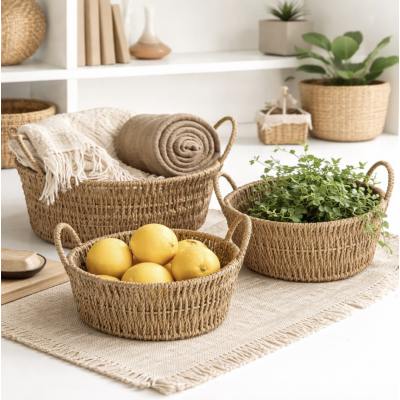 Cestas seagrass redondas set x3  73524