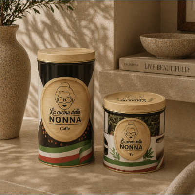 Latas vertedoras Nonna cafe y te 