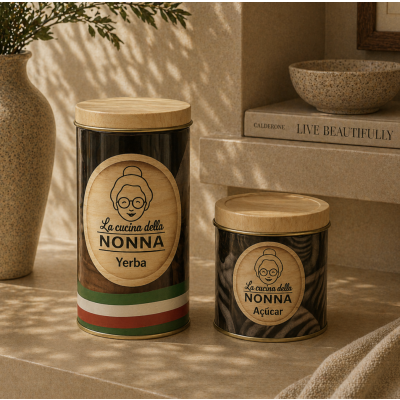Latas vertedoras Nonna yerba y azucar