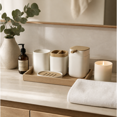 Set de baño classic x4 blanco 1050