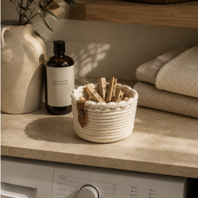 Cesta con trenza nordica