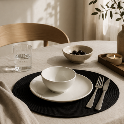 Individual de mesa 36 nordico negro