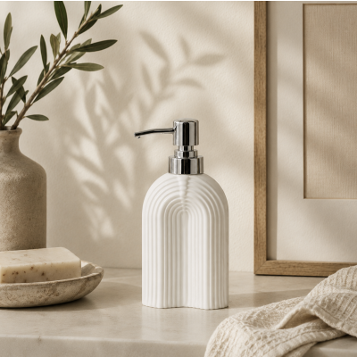 Dispenser de jabon minimal blanco 0280