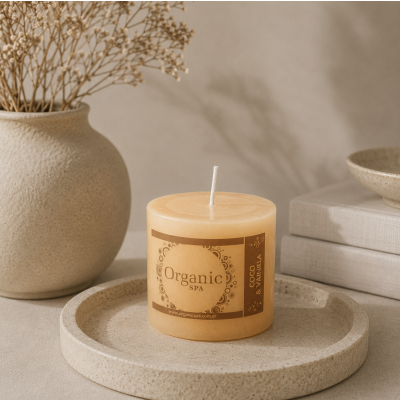 Vela organic spa 6.5*6.5 Coco & Vainilla 0108