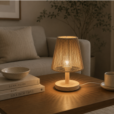 Lampara rattan  23 cm 3945