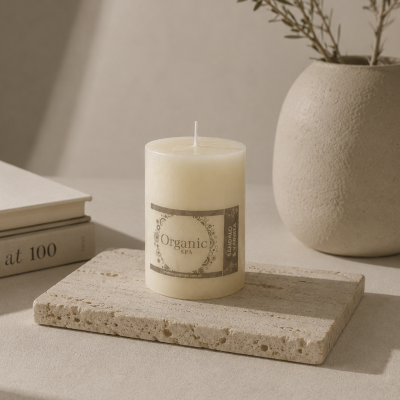 Vela organic spa 6.5*10 Sandalo y Vainilla 1307