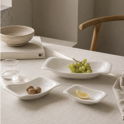 Bandejas ceramicas ondas set x3 18425
