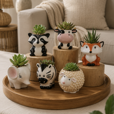 Planta artificial suculenta animales 4180