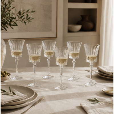 Copas de vino rayitas set x6 260 ml 0487