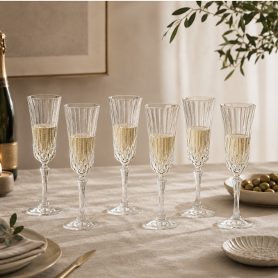 Copas de champagne rayitas set x6 180 ml 0494