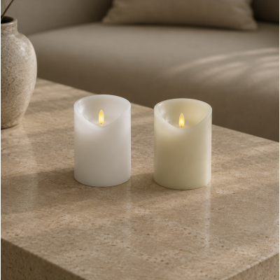 Vela artificial led 7.5*10 1423 blanca c/movimiento 