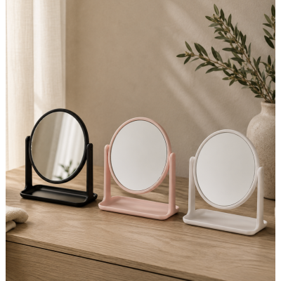 Espejo de mesa oval doble faz 18.15 2166  c/aumento