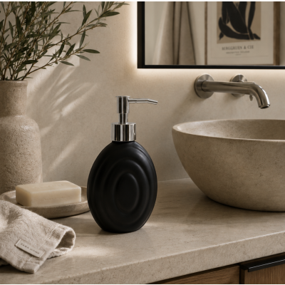 Dispenser ceramica color negro 0349