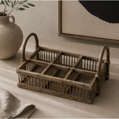 Organizador madera x6 28*18 1083 PROMO 