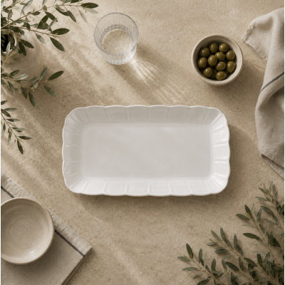 Bandeja ceramica bordes 31*16 1683