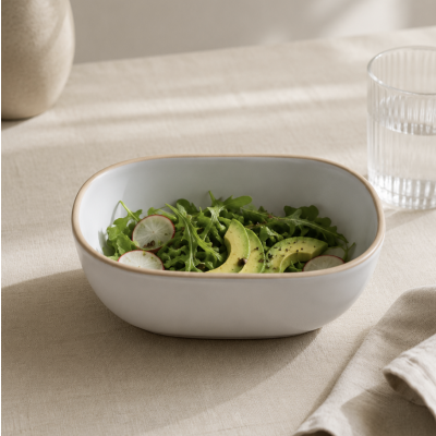 Bowl blanco borde natural 18.5*5.5 1357 PROMO 