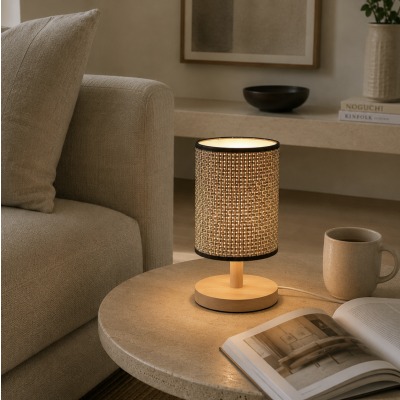 Lampara rattan 25' gris