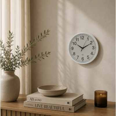 Reloj de pared 30 cm blanco 30209